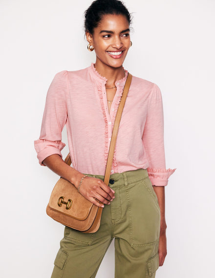 Caroline Broderie Jersey Shirt-Quartz