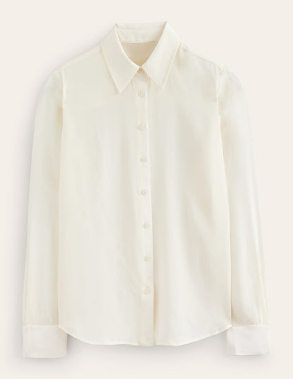 Sienna Silk Shirt-Ivory