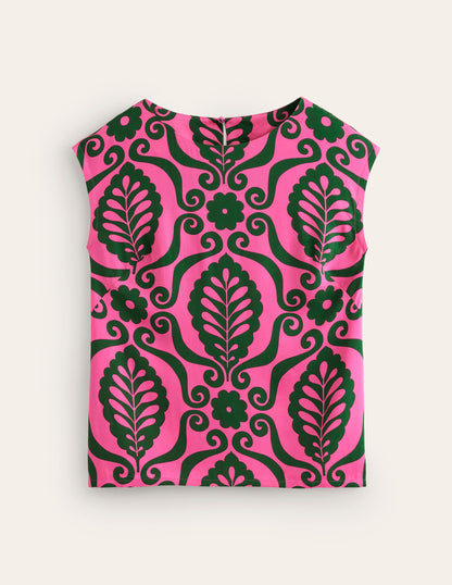 Modern Shell Top-Brilliant Pink, Foliage Stamp