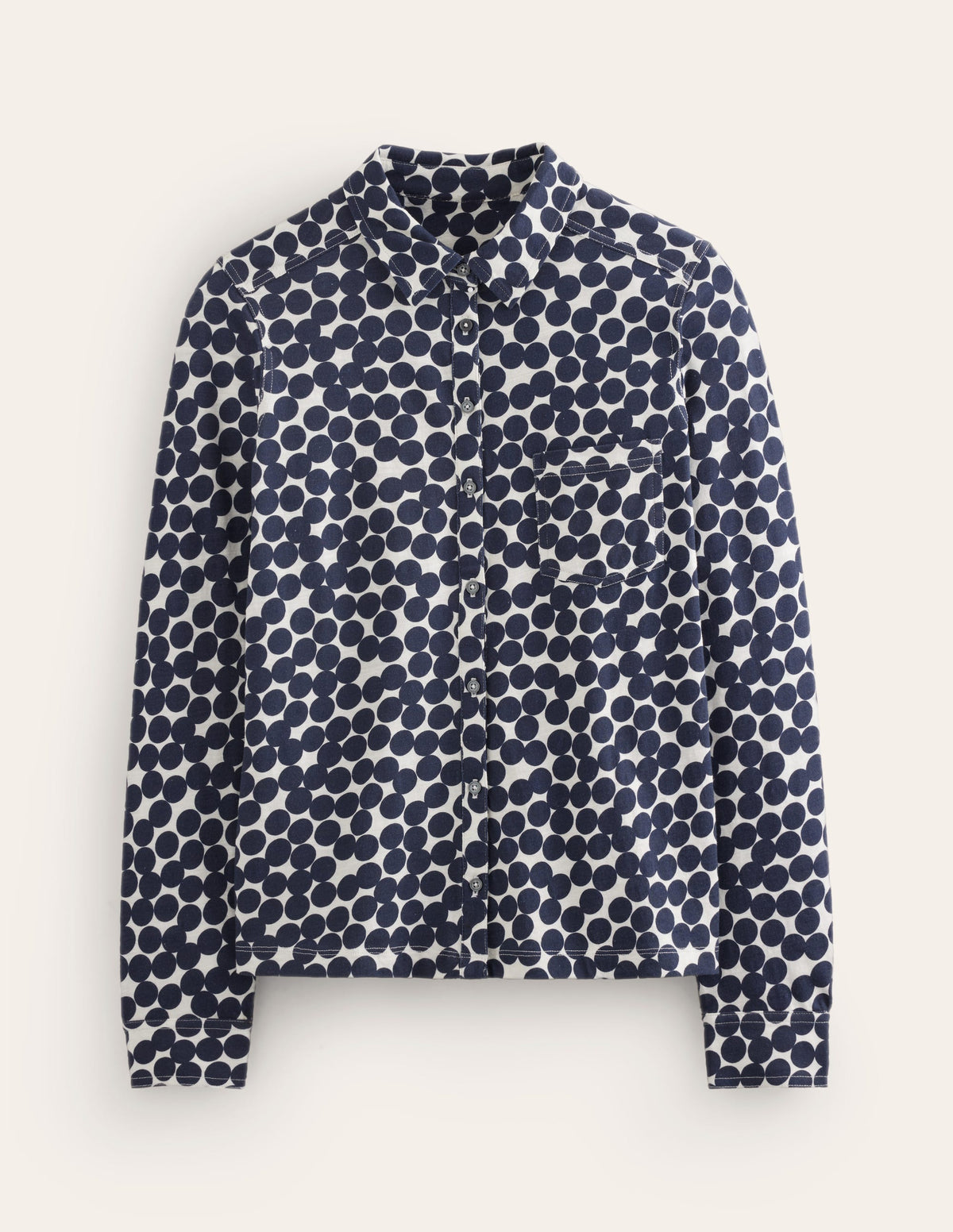 Amelia Jersey Shirt-Navy, Spot Cluster - Image 5