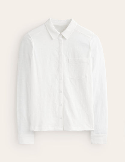 Amelia Jersey Shirt-White-5