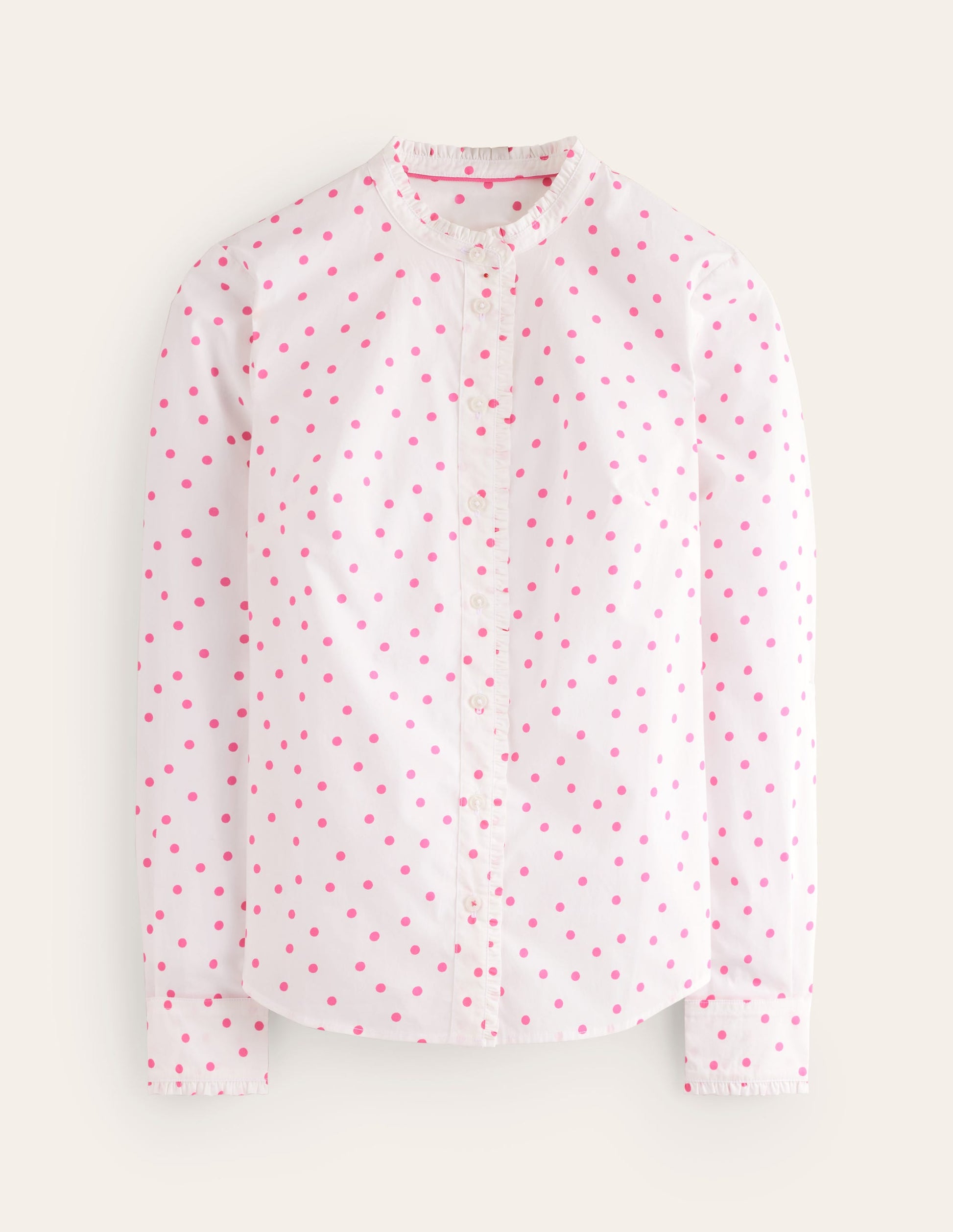 Phoebe Shirt-Ivory, Party Pink Spot-5