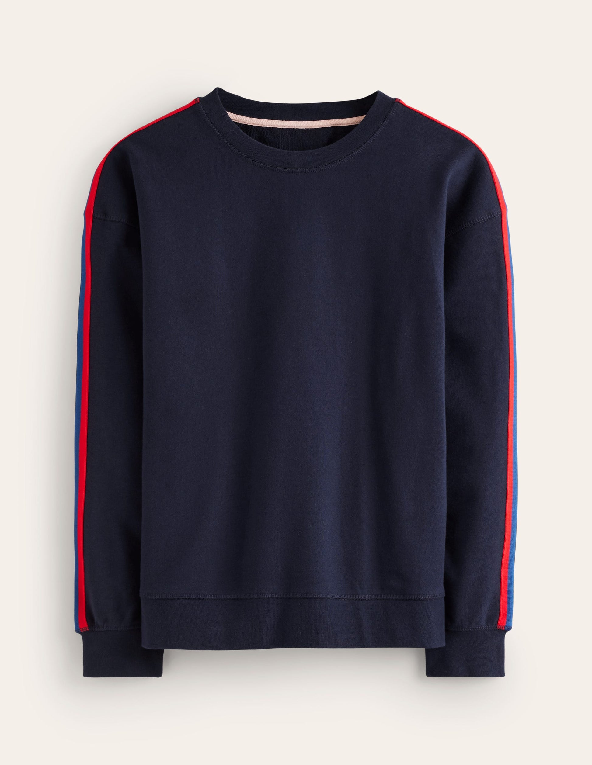 Emi Relaxed Sweatshirt-Navy, Red Stripe-6