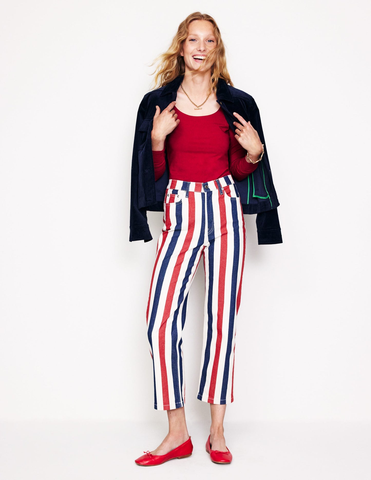 Double Layer Scoop Long Sleeve-Red Liquorice