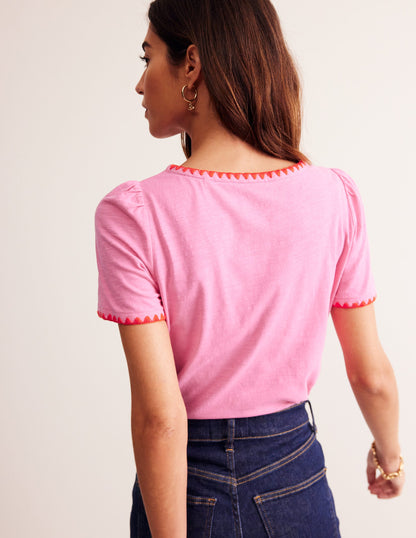 Ali Crochet T-shirt-Sangria Sunset-3