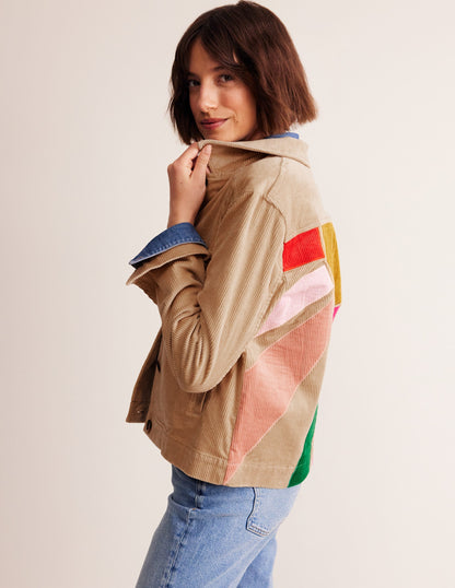 Cord Jacket-Appliqué Sun-2