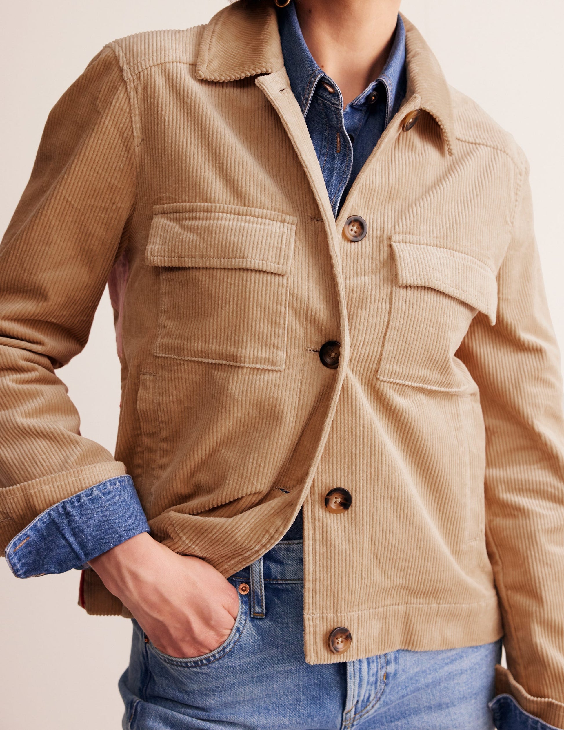 Cord Jacket-Appliqué Sun-3