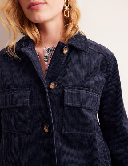 Cord Jacket-Navy