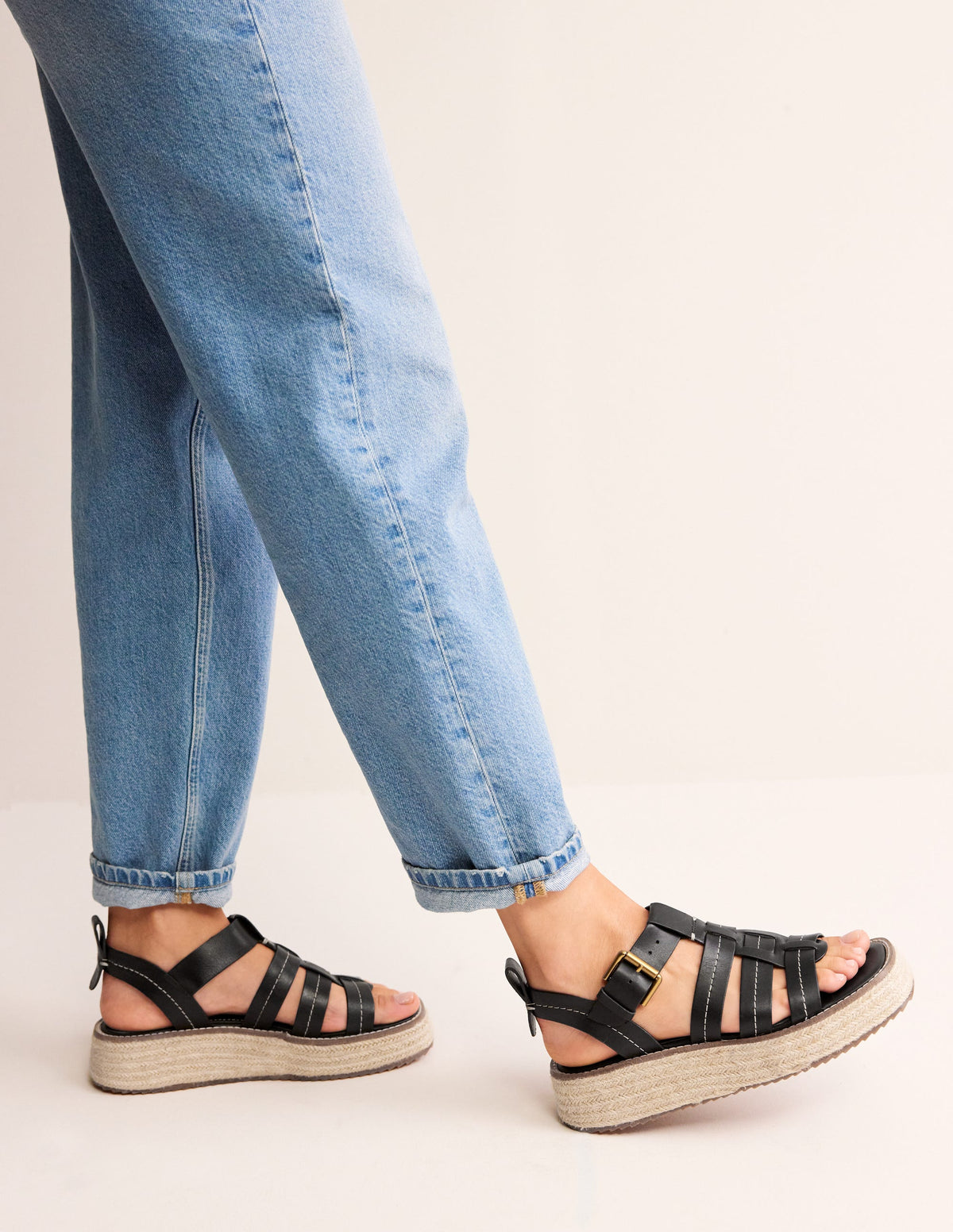 Chunky Fisherman Sandal-Black - Image 1