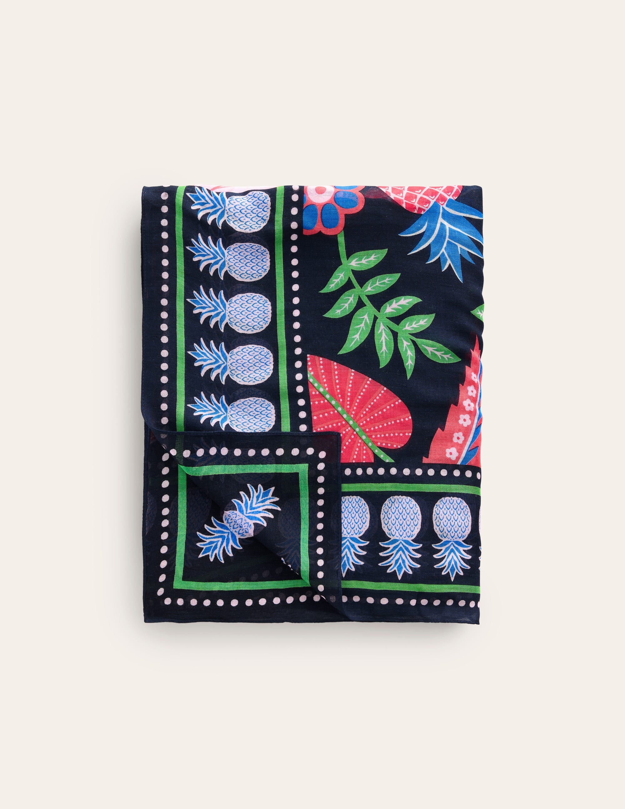 Printed Sarong Scarf-Multi, Tropic Parrot - Image 2