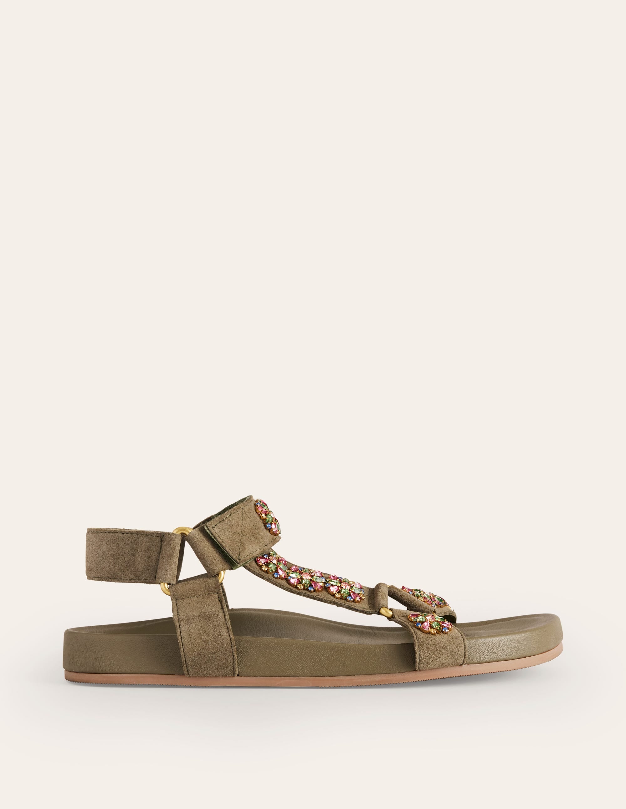 Embellished Trek Sandals-Deep Olive - Image 2