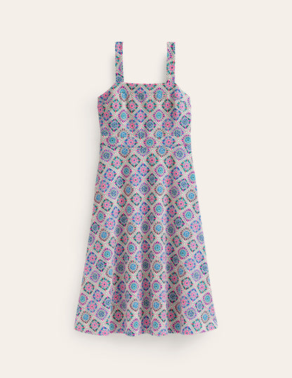 Bridget Ponte Midi Dress-Multi, Painterly Geo-5