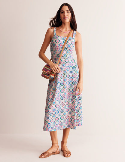 Bridget Ponte Midi Dress-Multi, Painterly Geo-2