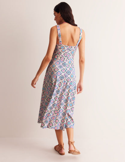 Bridget Ponte Midi Dress-Multi, Painterly Geo-4