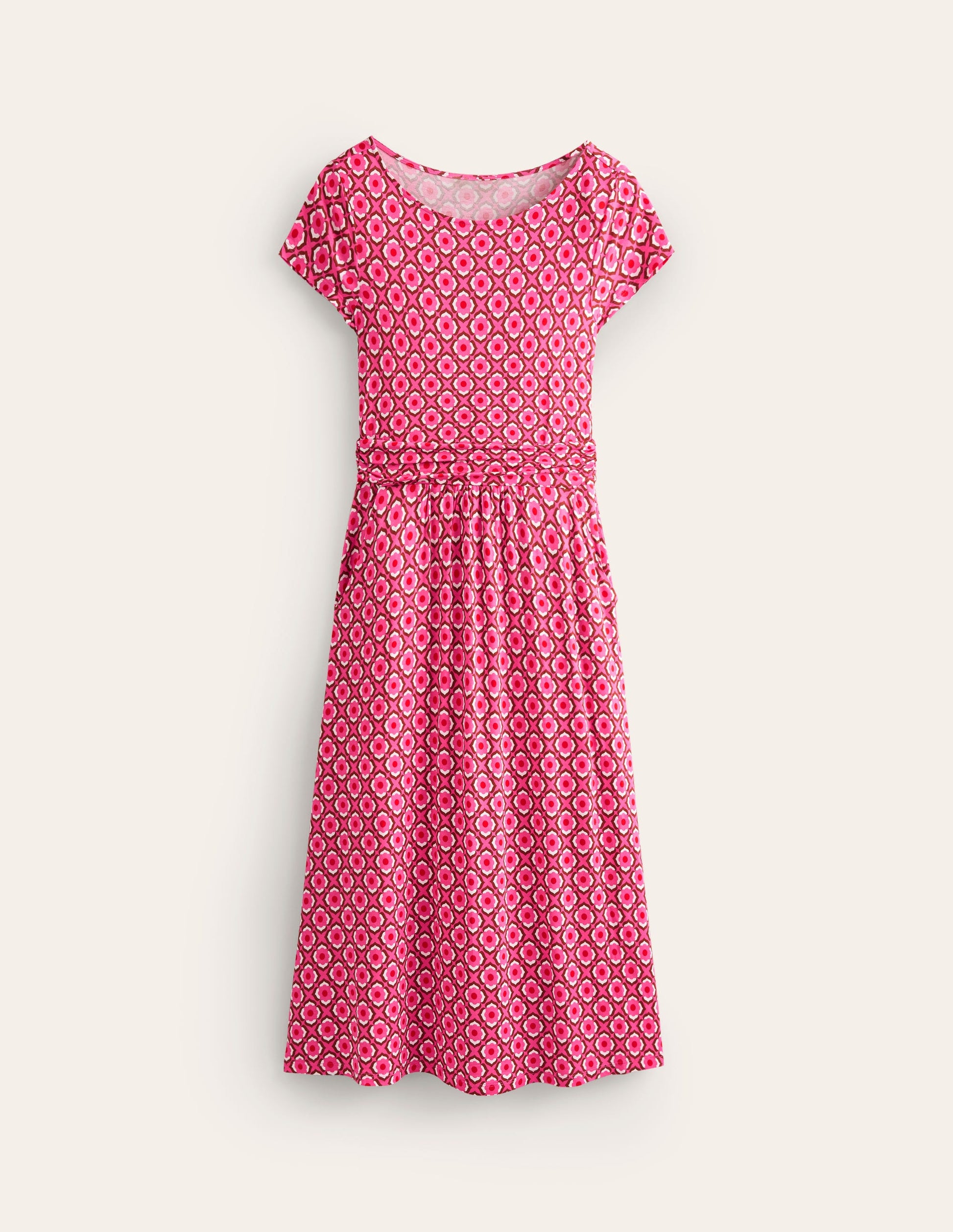 Amelie Jersey Midi Dress-Sangria Sunset, Geo Pome-5