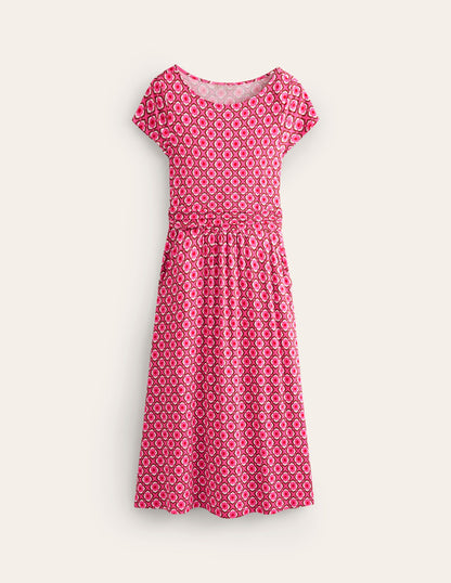 Amelie Jersey Midi Dress-Sangria Sunset, Geo Pome-5