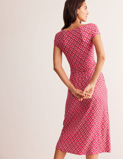 Amelie Jersey Midi Dress-Sangria Sunset, Geo Pome-4