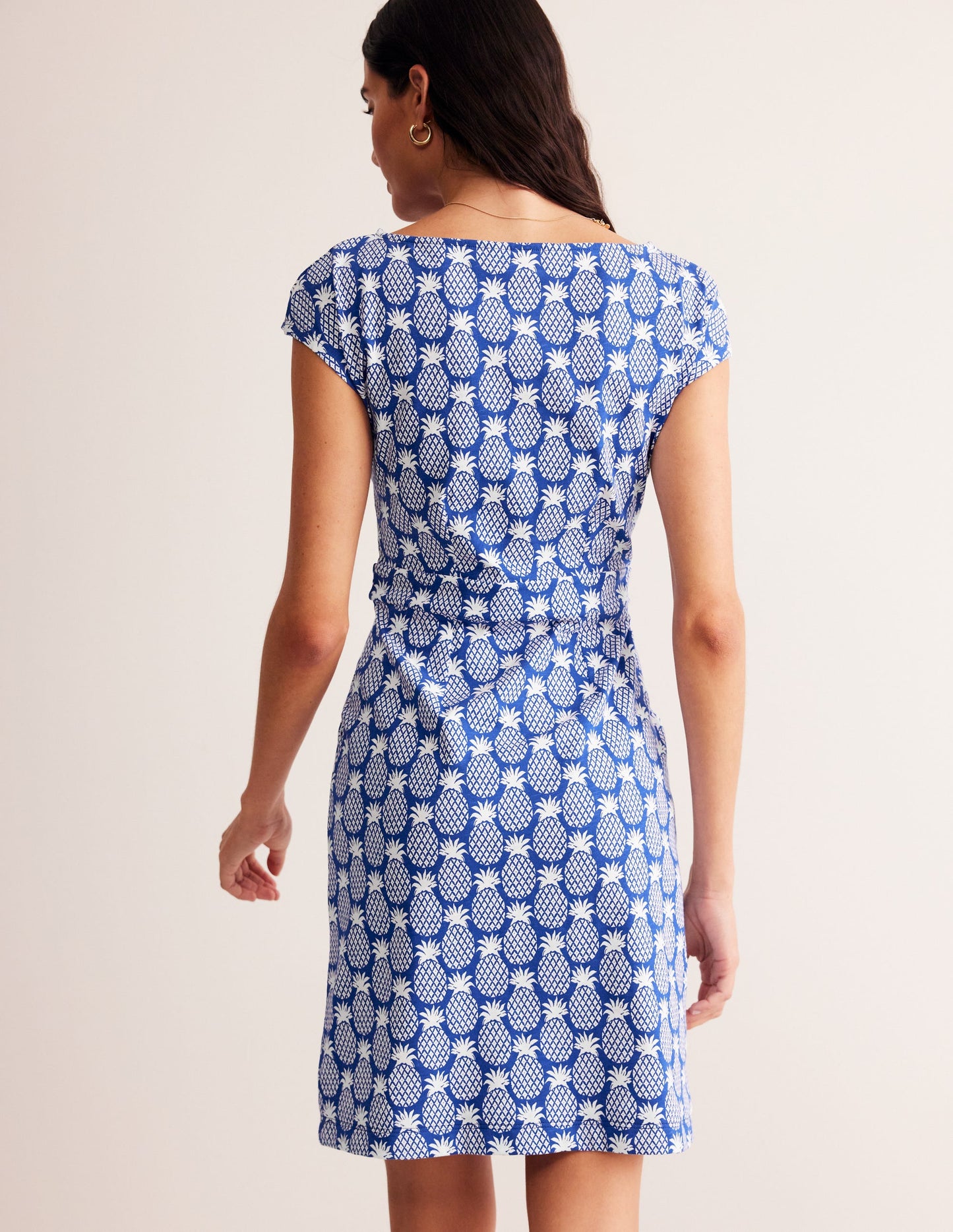 Florrie Jersey Dress-Surf the Web, Pineapple Geo