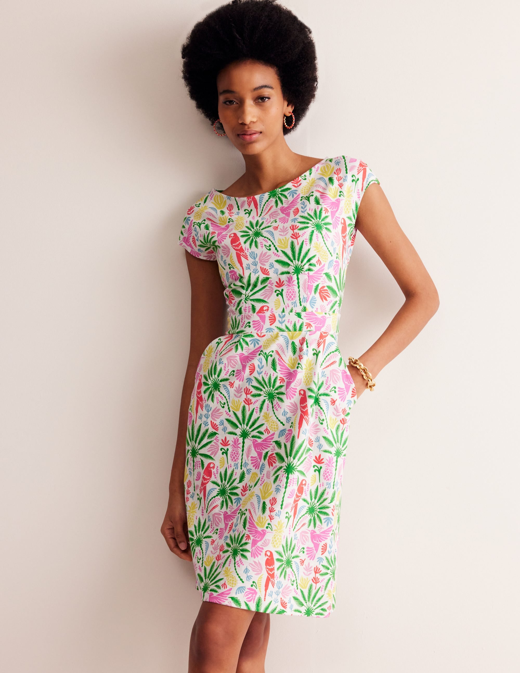 Florrie Jersey Dress-Multi, Tropical Paradise - Image 1