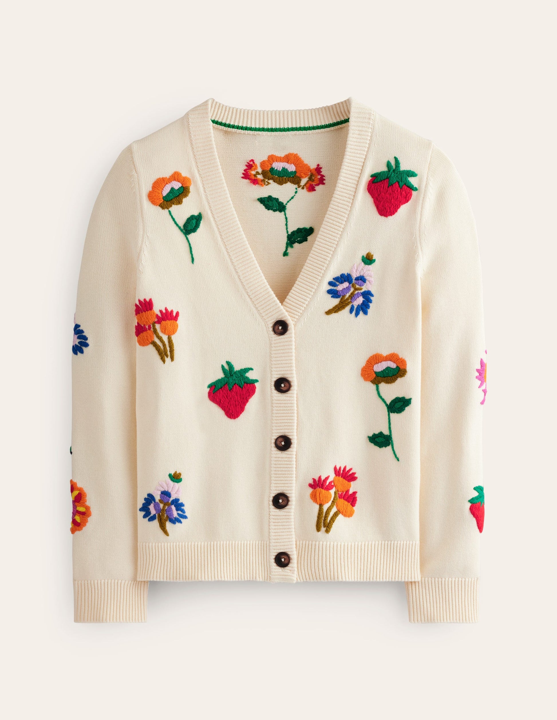 Chunky Motif Cardigan-Warm Ivory-5
