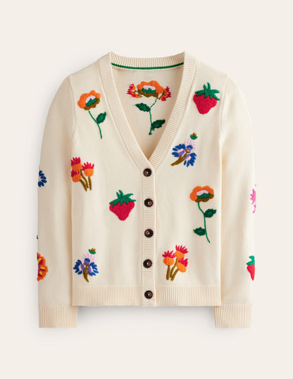 Chunky Motif Cardigan-Warm Ivory-5