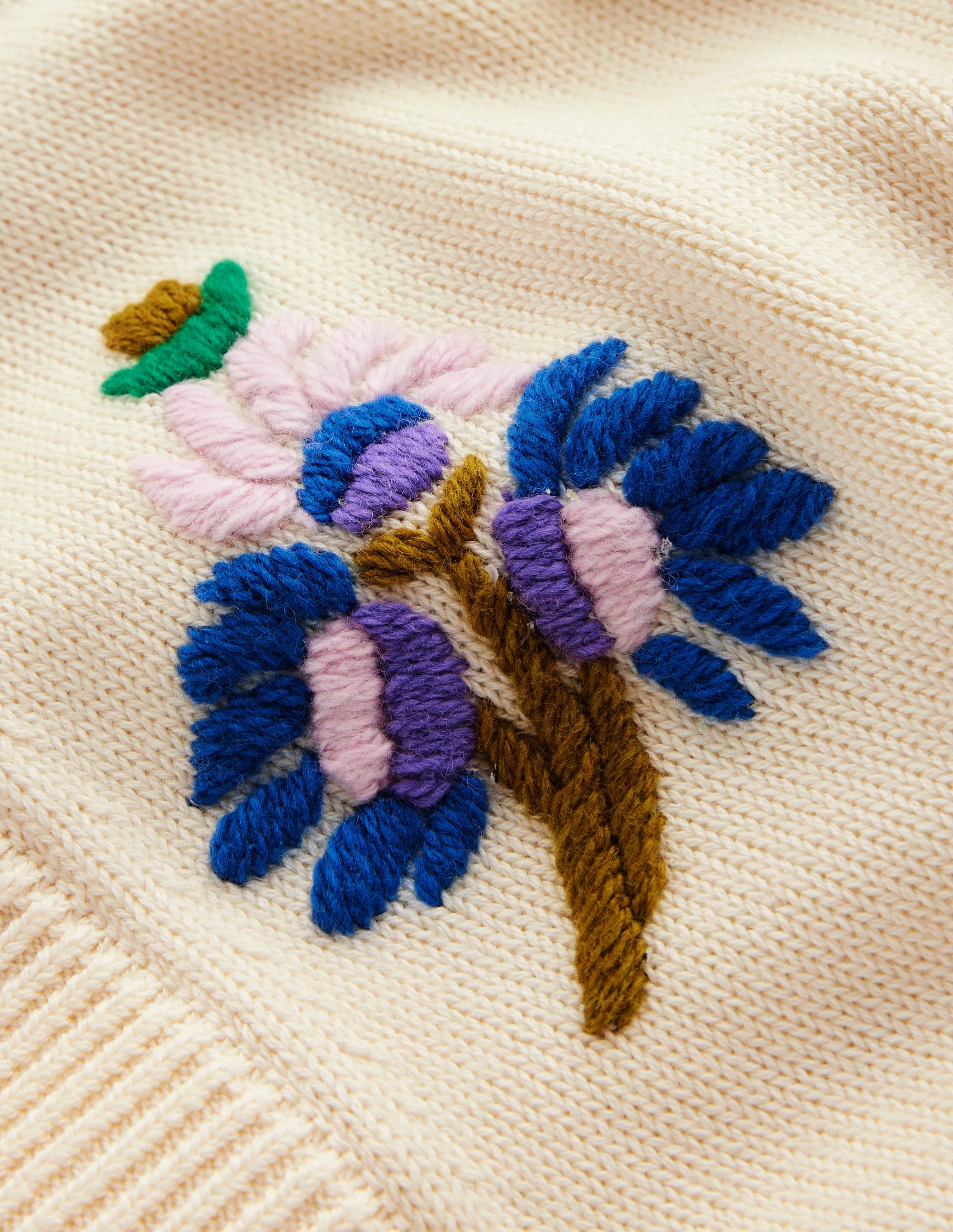 Chunky Motif Cardigan-Warm Ivory - Image 6