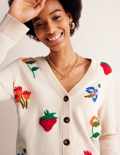 Chunky Motif Cardigan-Warm Ivory-2