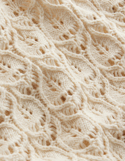 Crochet Knit Jumper-Warm Ivory-6