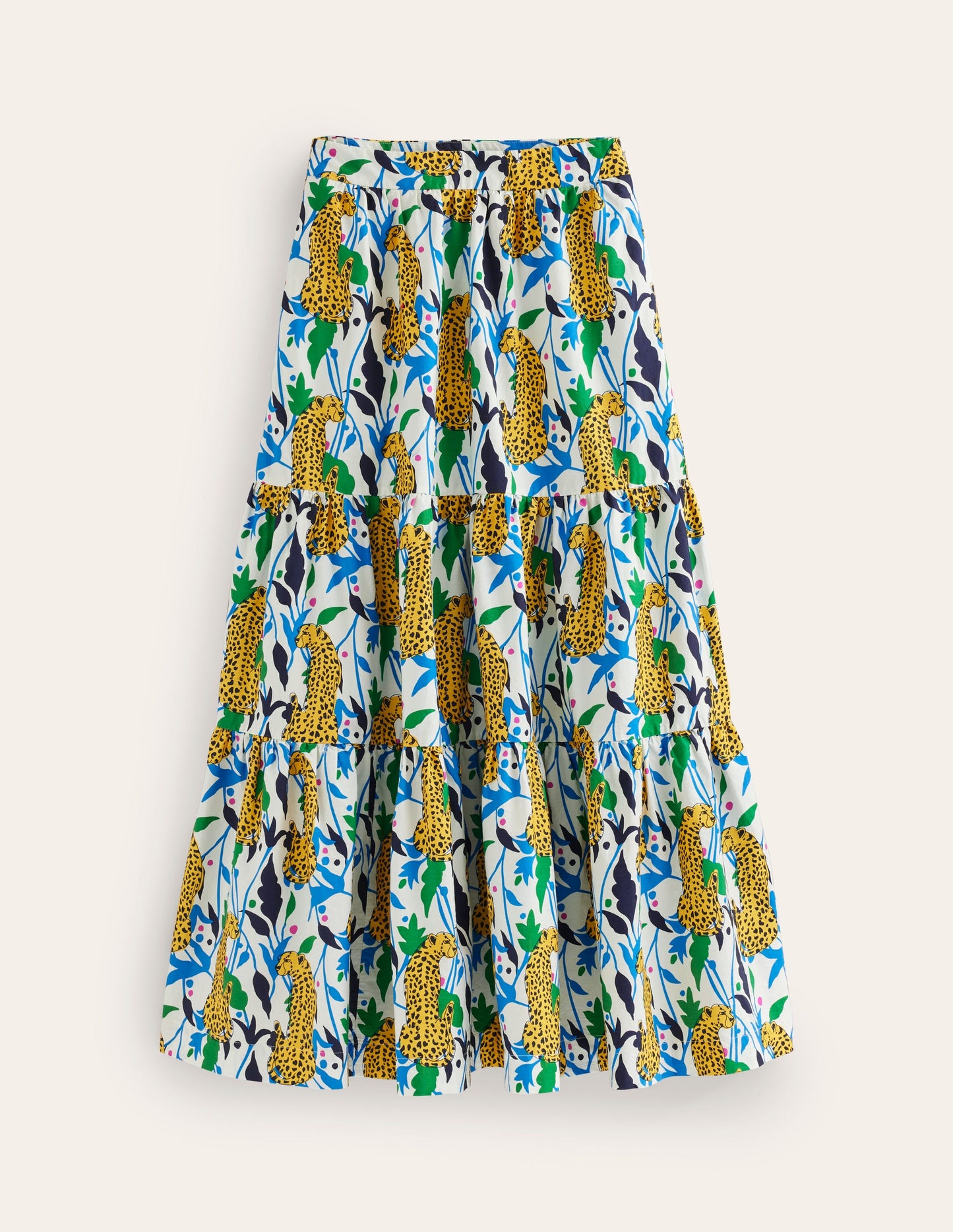 Lorna Tiered Maxi Skirt-Multi, Leopard Vine