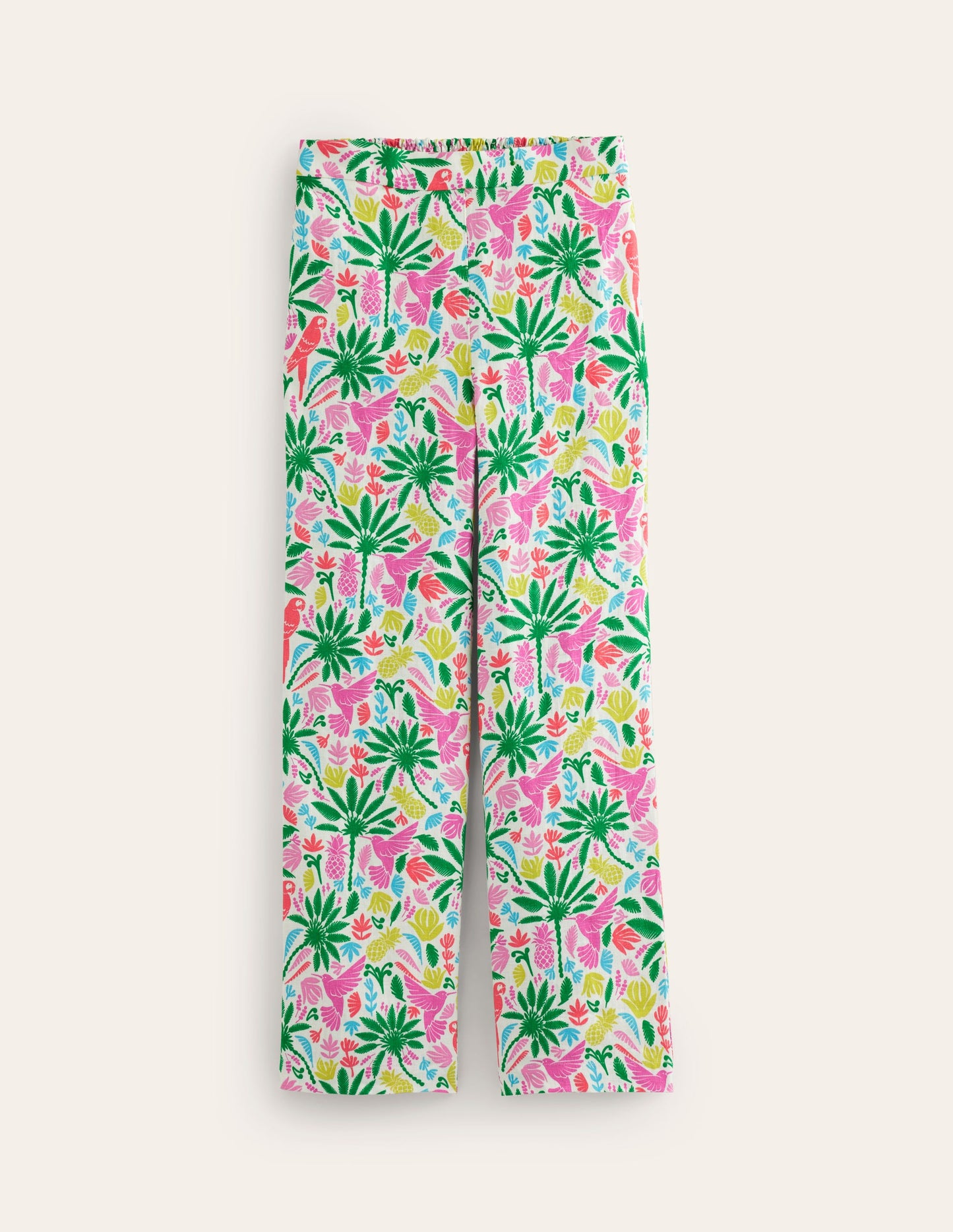 Hampstead Linen Trousers-Multi, Tropical Paradise