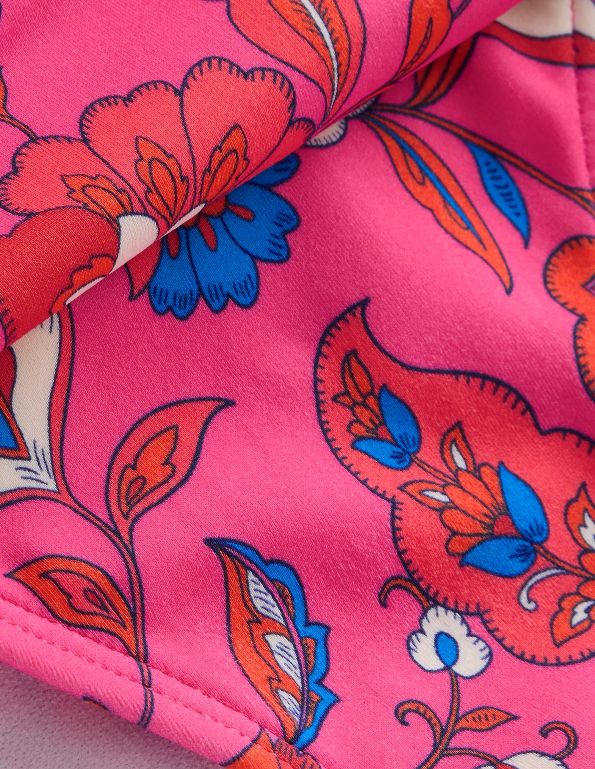 Classic Fold Bikini Bottoms-Pink, Botanical Wave - Image 7