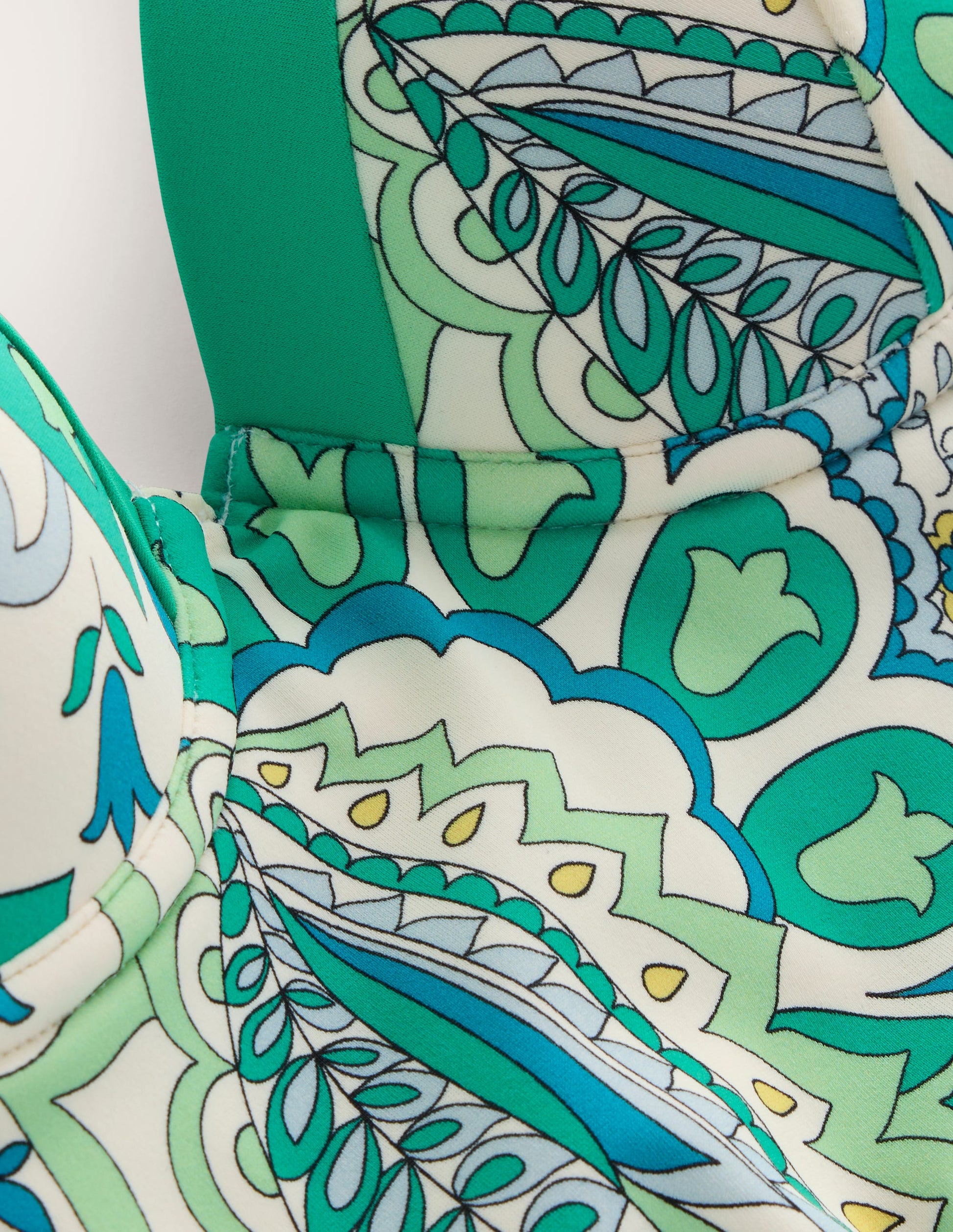 Colour Pop Cup Size Swimsuit-Emerald, Foliage Paisley-7