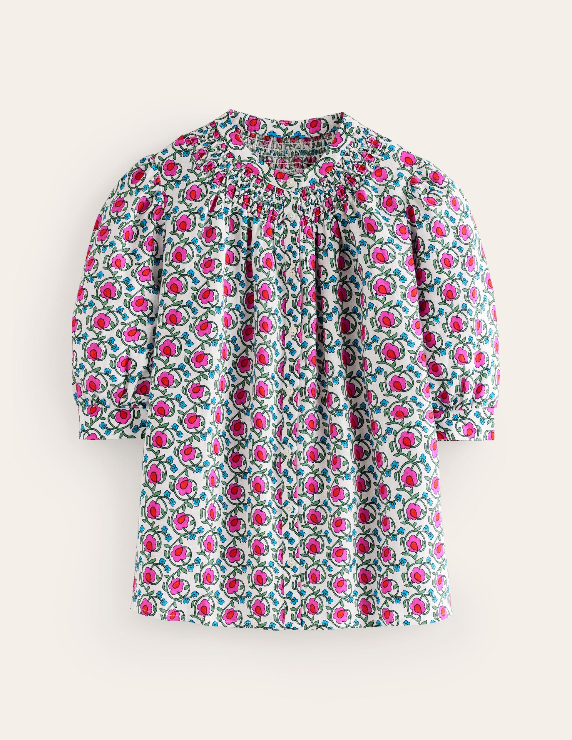 Ada Linen Top-Pop Pansy, Foliage Terrace-5