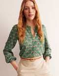 Marina Jersey Shirt-Stone Green, Passion Geo