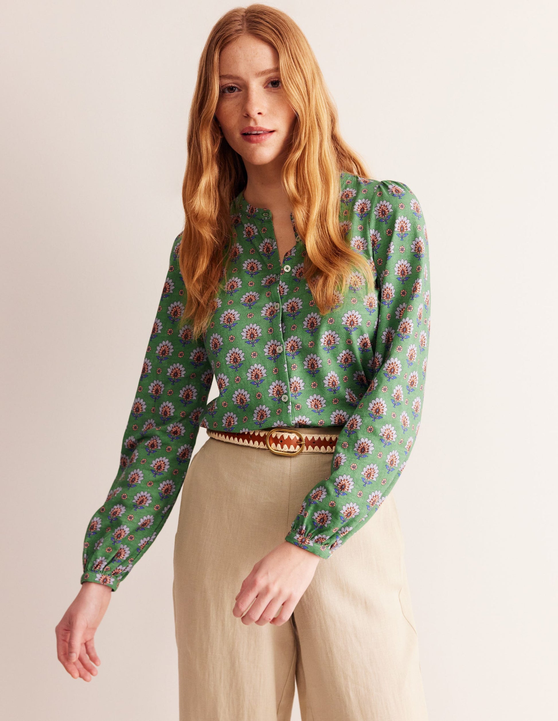 Marina Jersey Shirt-Stone Green, Passion Geo-5