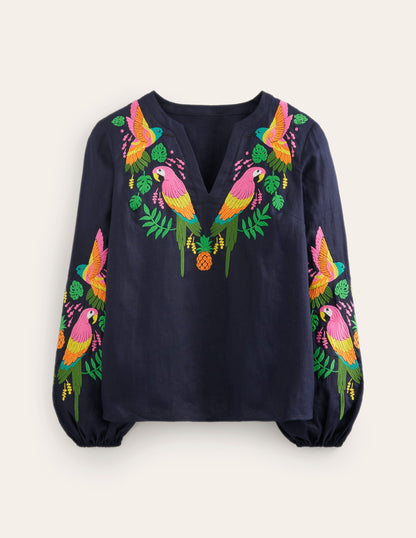 Bonnie Linen Top-Multi, Tropical Paradise-5