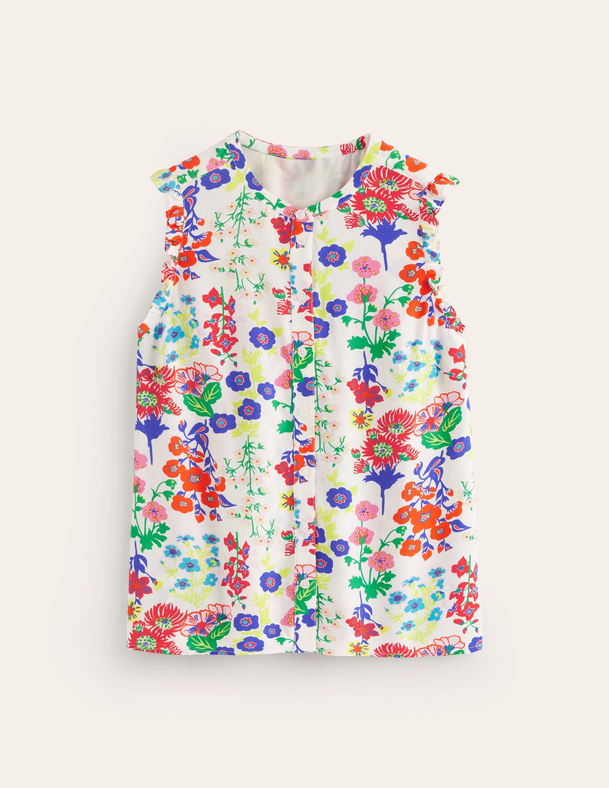 Alicia Button Down Top-Multi, Wildflower Cluster - Image 5