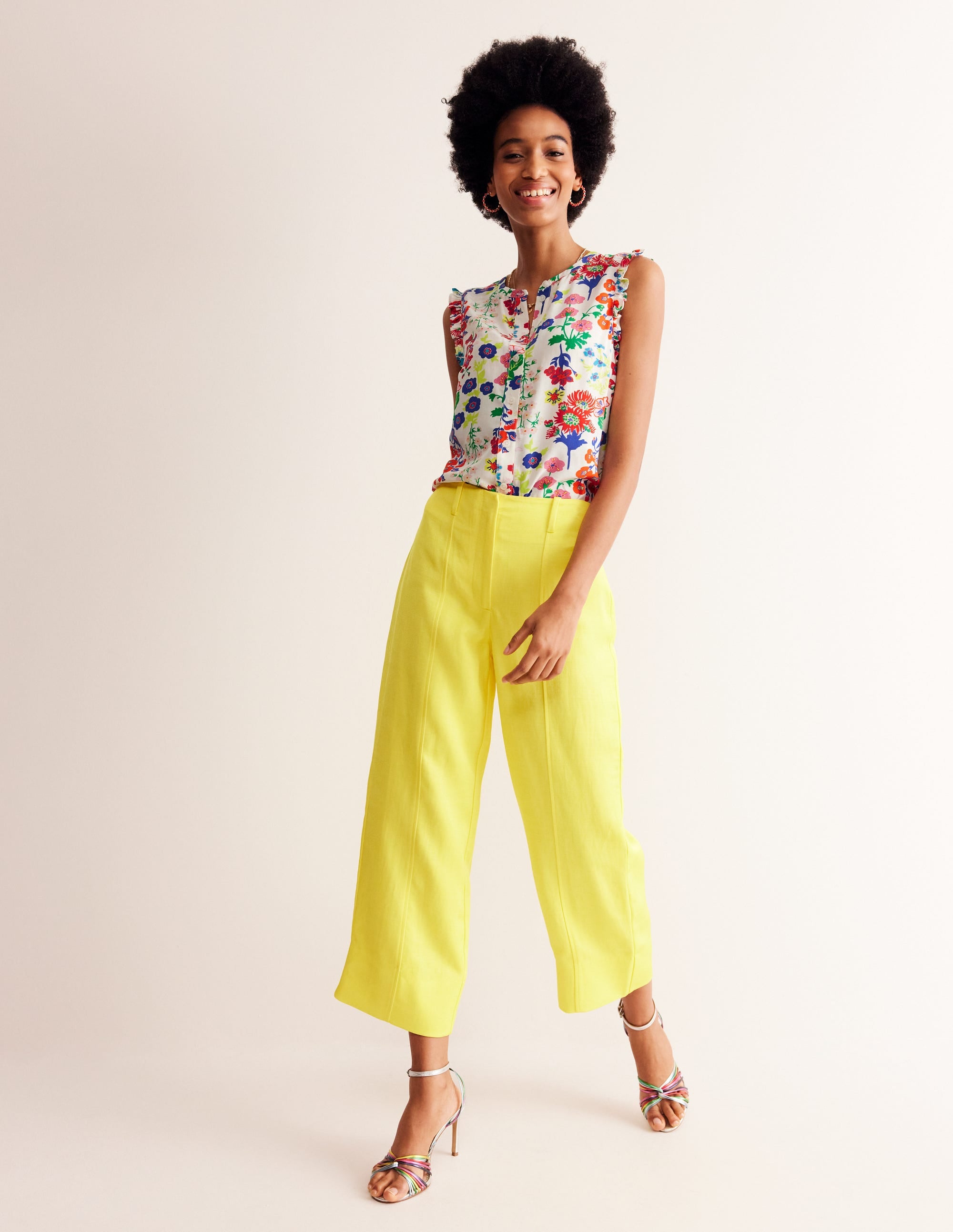 Alicia Button Down Top-Multi, Wildflower Cluster - Image 4