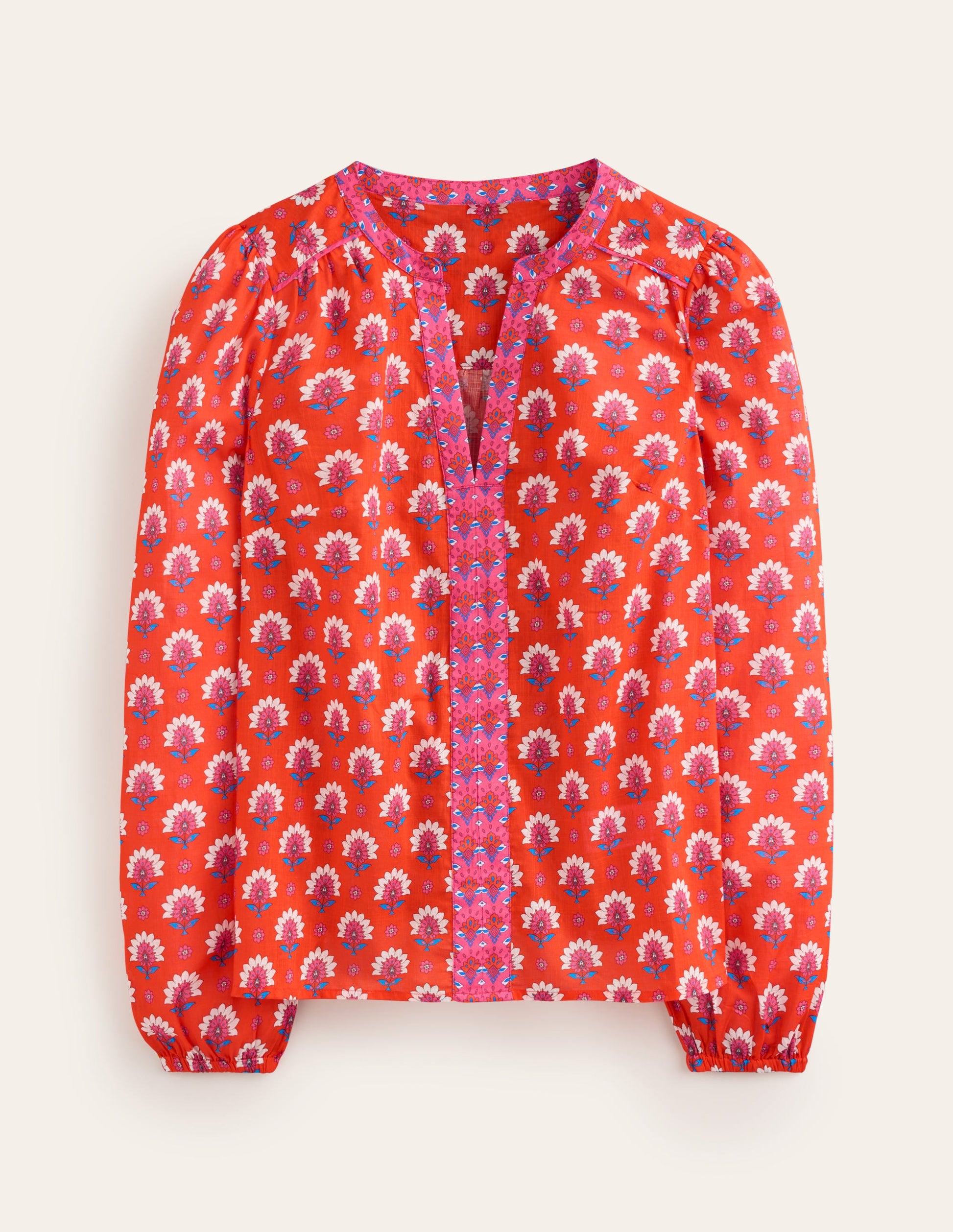 Cotton Printed Top-Gladioli, Passion Geo-5