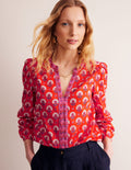 Cotton Printed Top-Gladioli, Passion Geo
