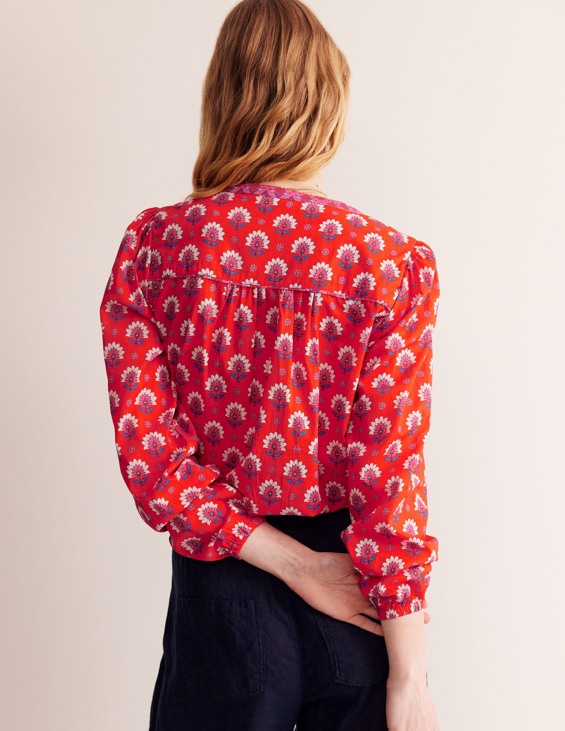 Cotton Printed Top-Gladioli, Passion Geo-2