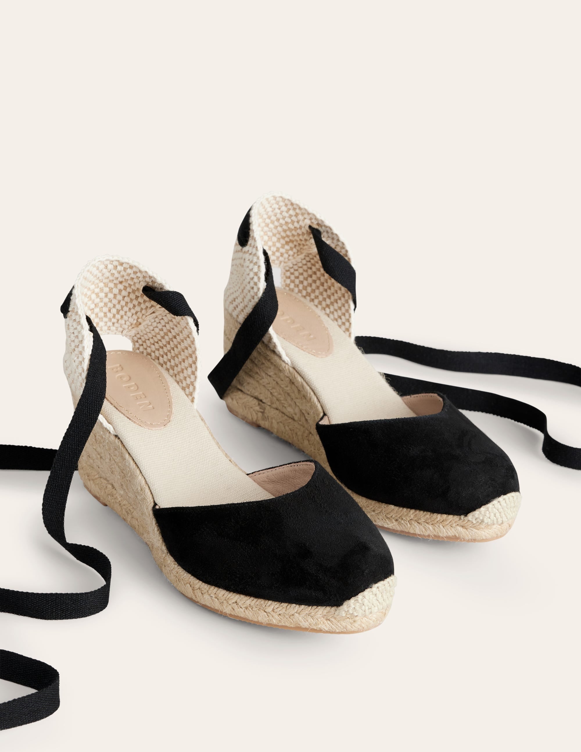 Cassie Espadrille Wedge-Black - Image 3