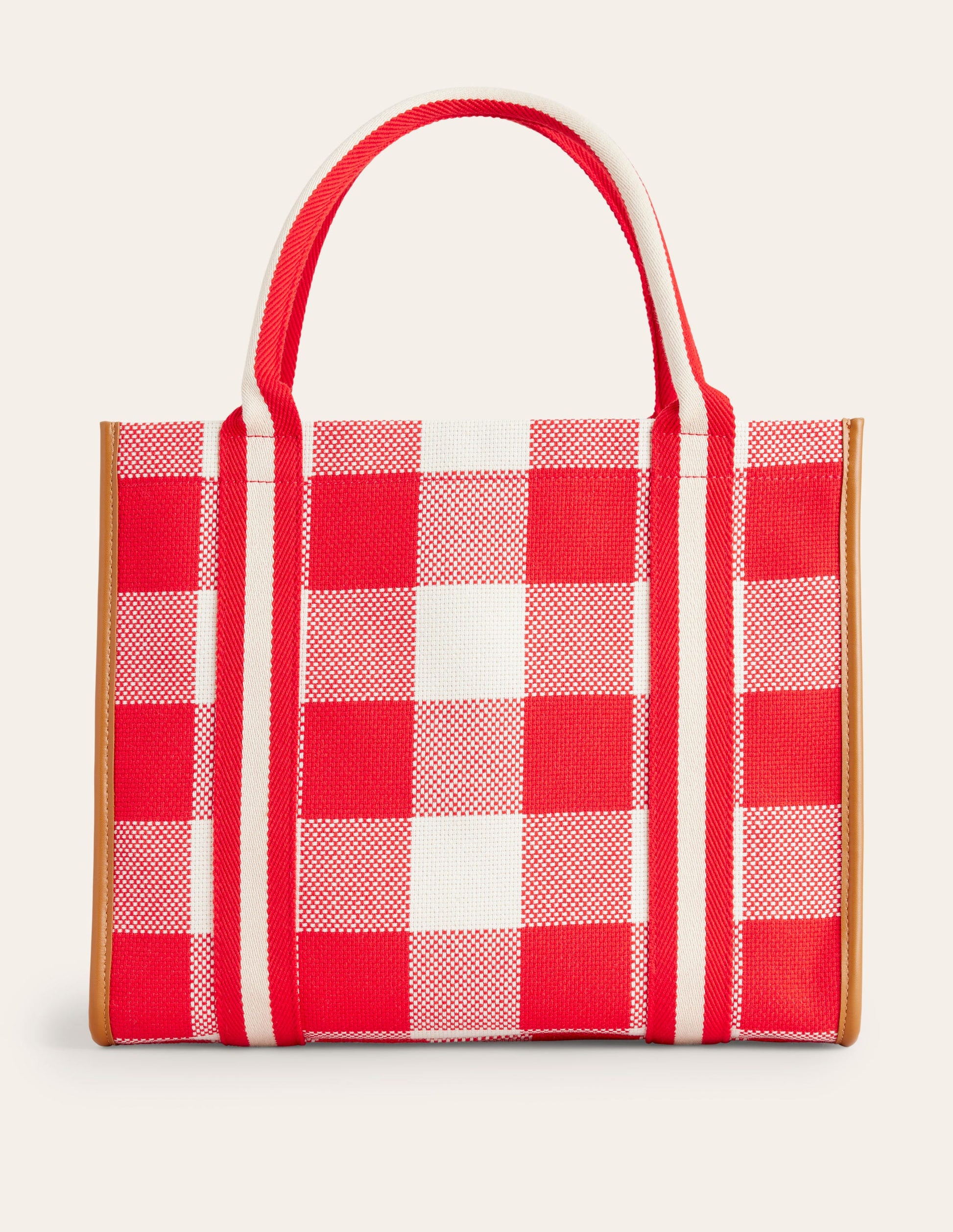 Tilda Canvas Tote Bag-Red Check-2