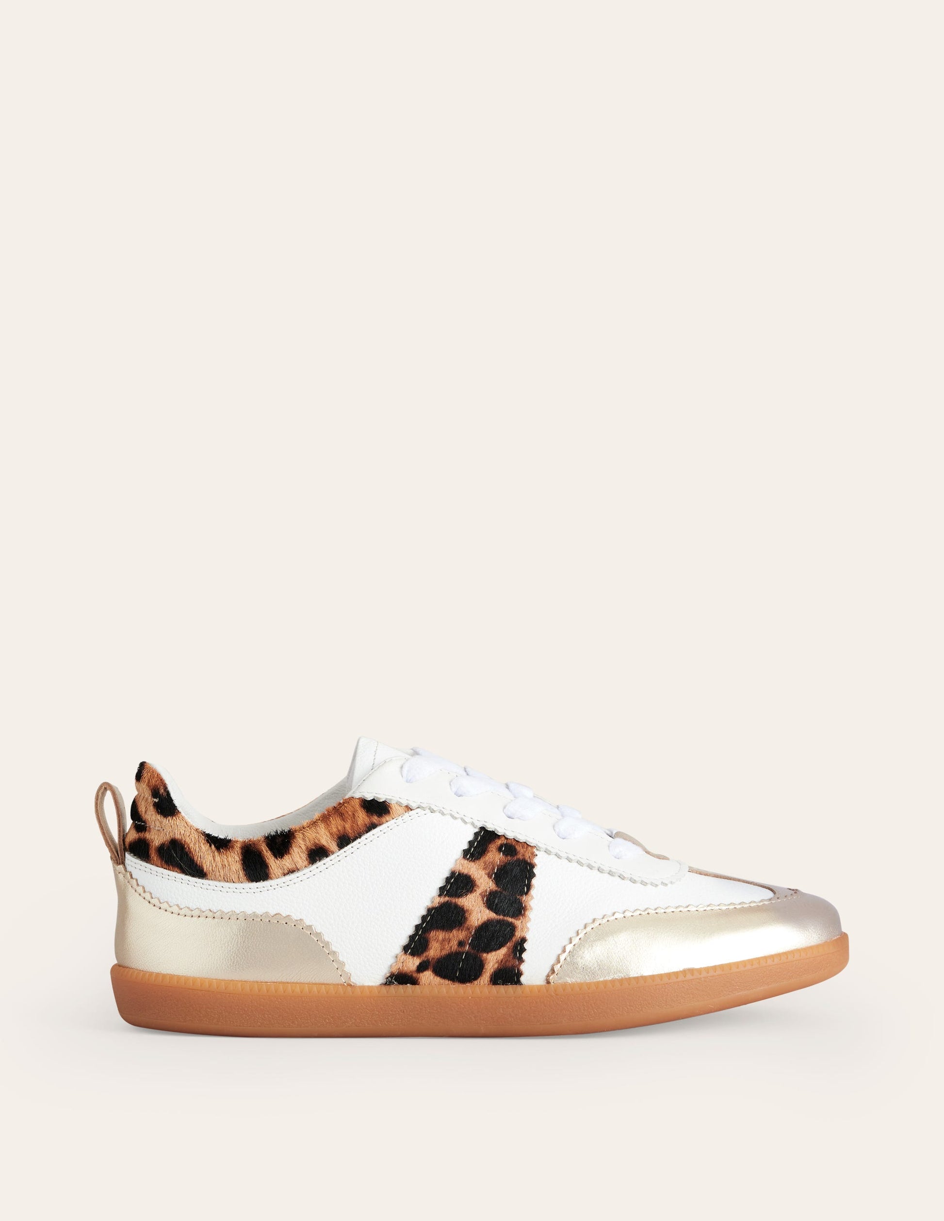 Erin Retro Tennis Trainers-Off White/ Classic Leopard-2