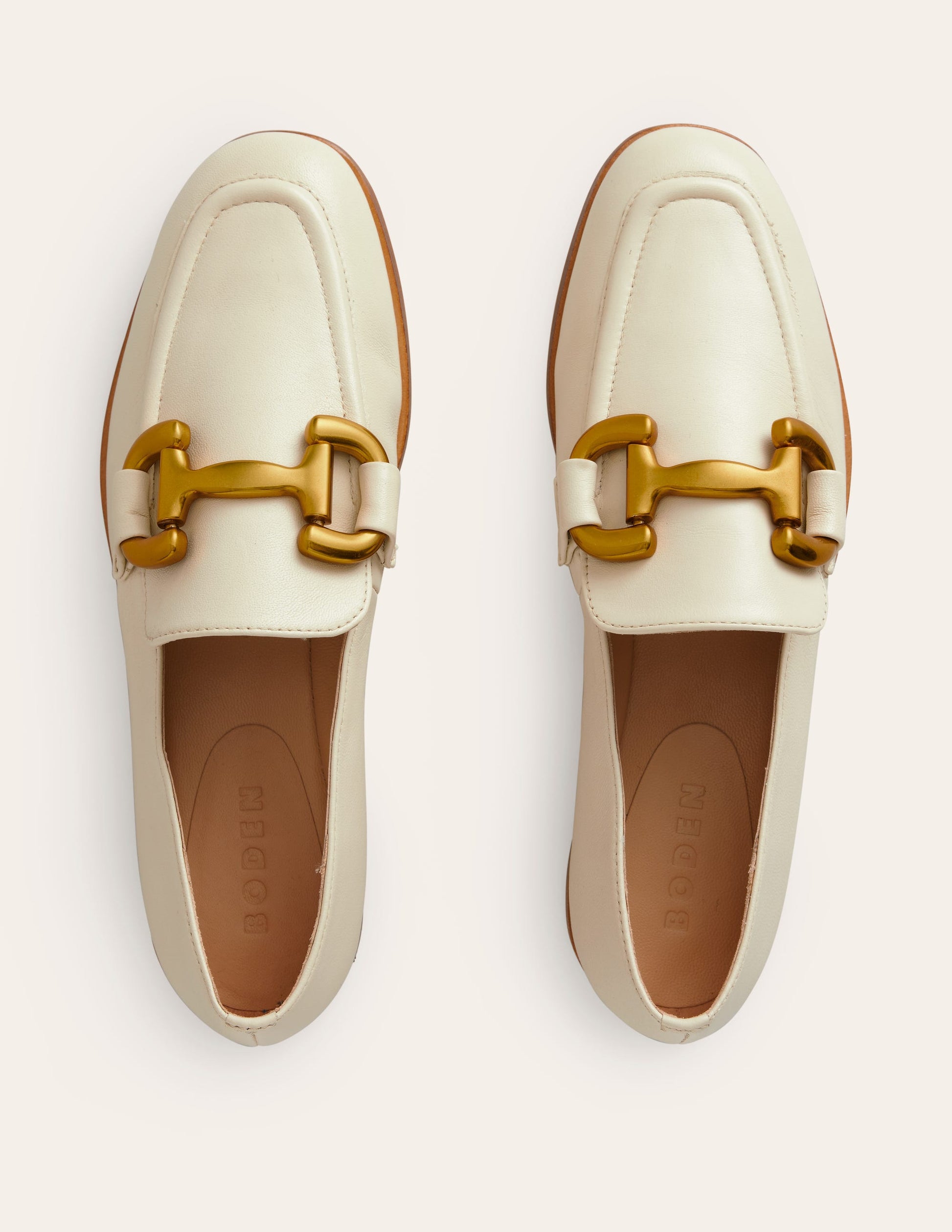 Iris Snaffle Loafers-Ecru-5