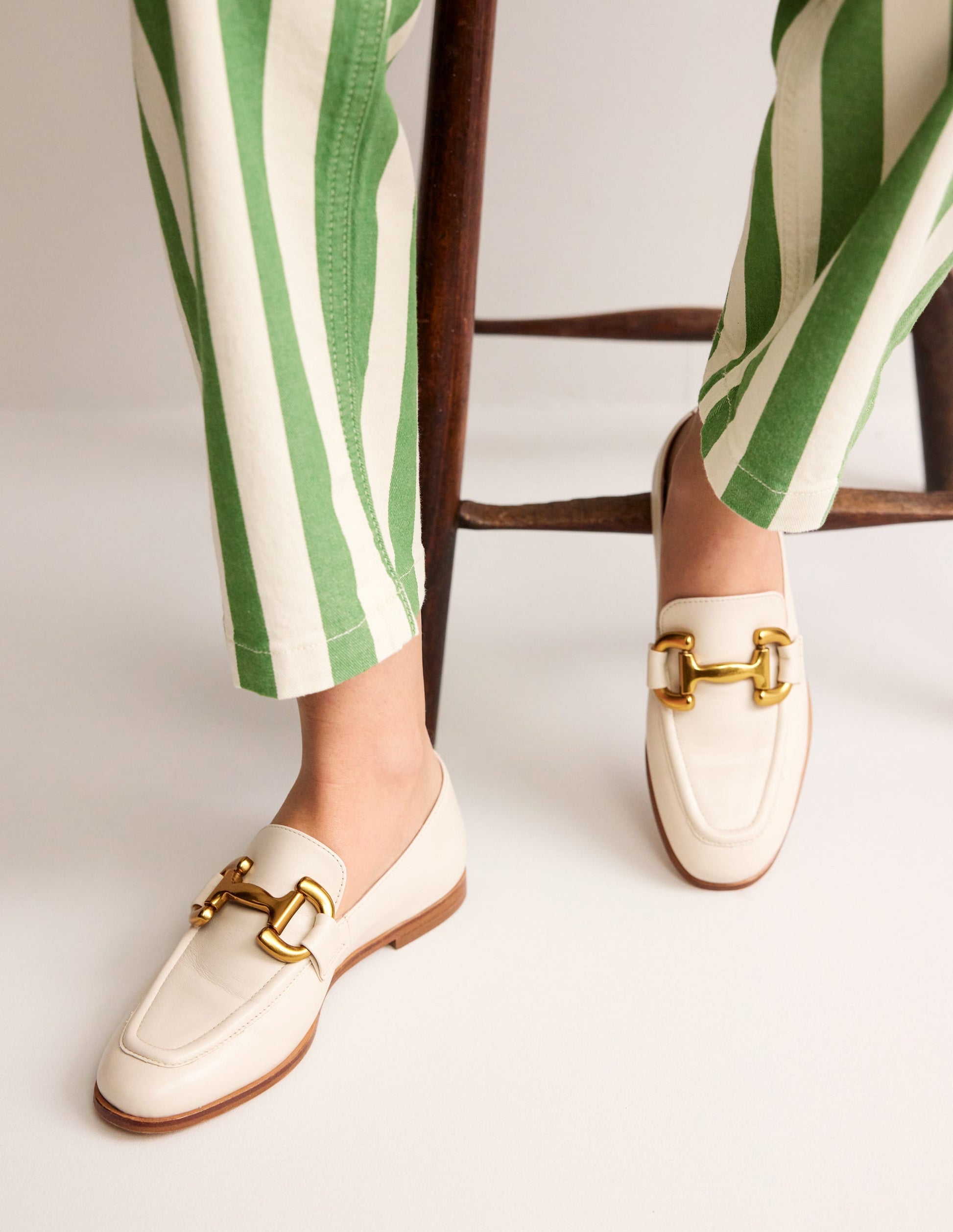 Iris Snaffle Loafers-Ecru-1