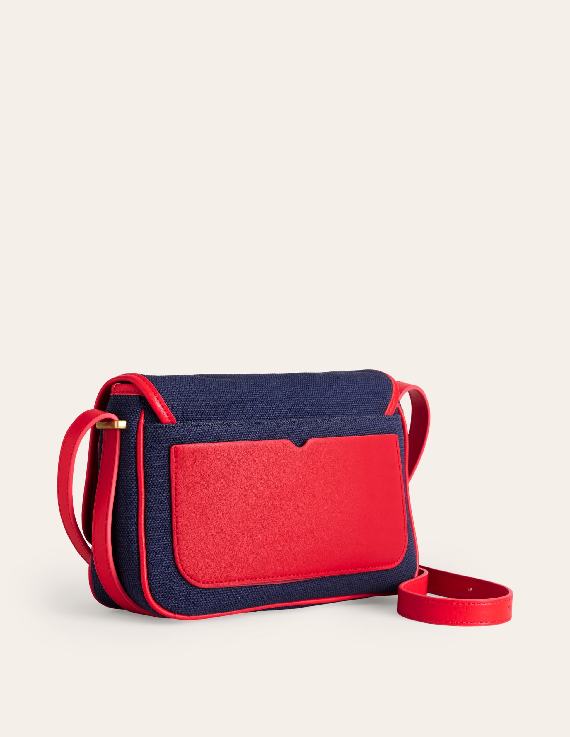 Structured Cross-Body Bag-Navy/ Red-3