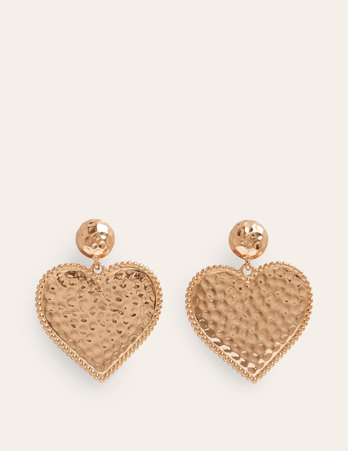 Heart Statement Earrings-Gold - Image 2