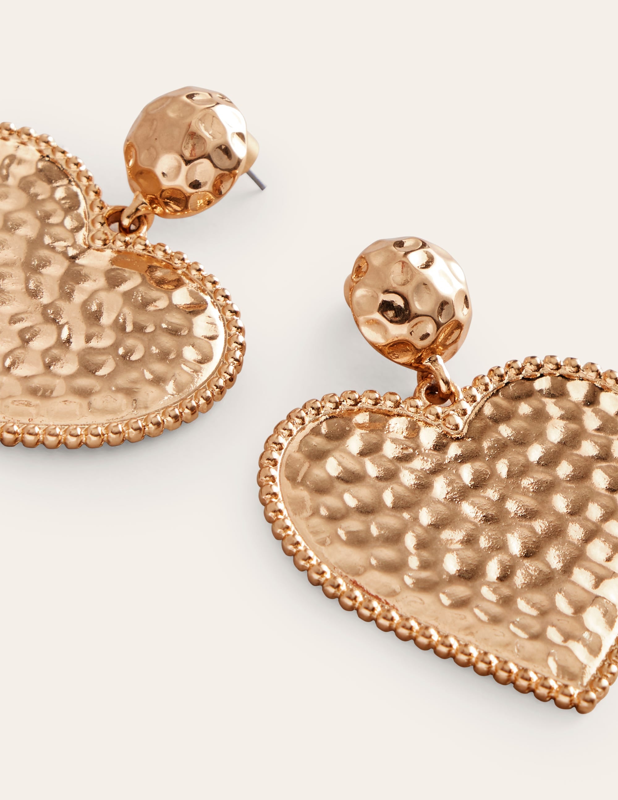 Heart Statement Earrings-Gold - Image 3