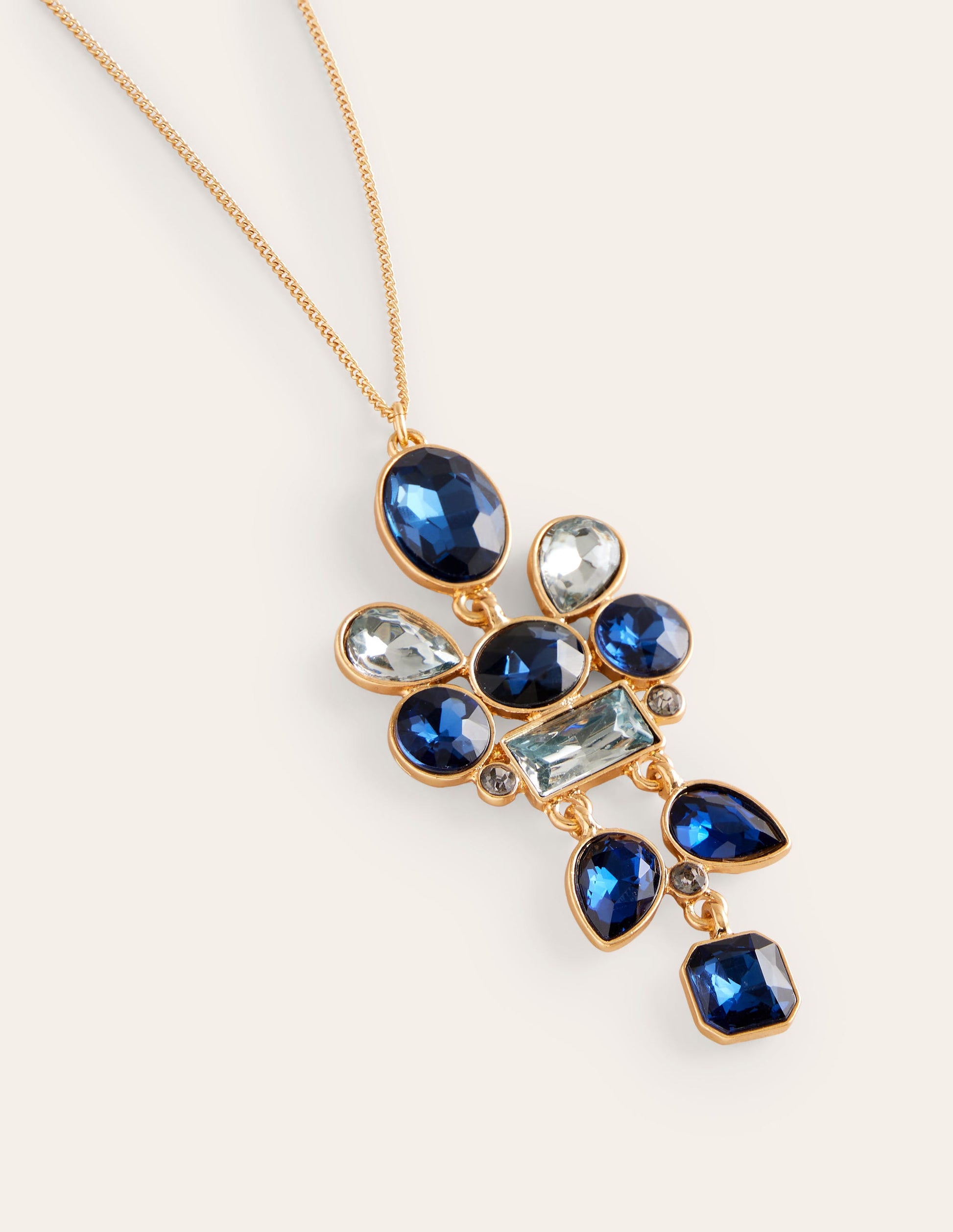 Mega Cluster Jewel Pendant-Blue-3